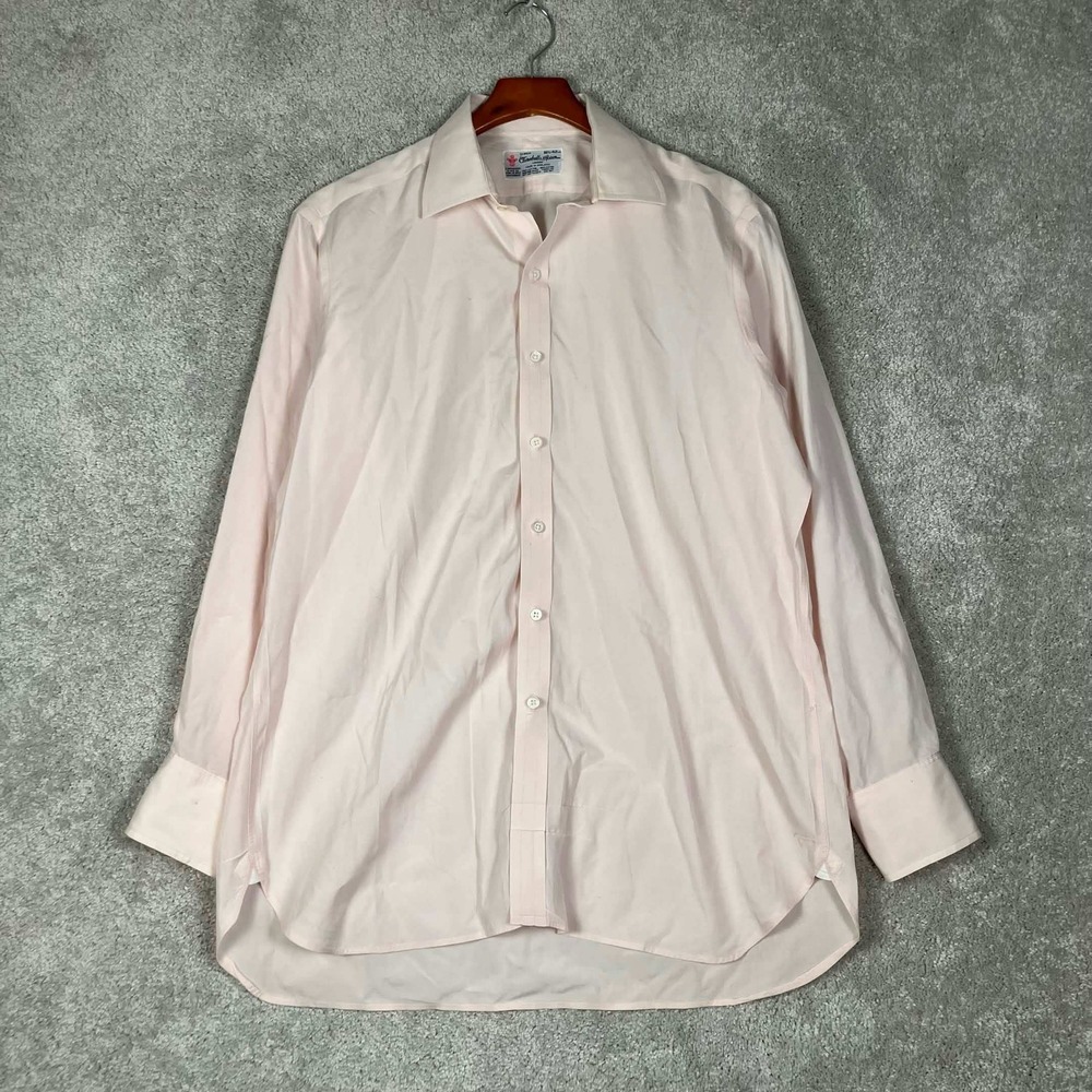 Vintage Turnbull & Asser Dress Shirt Mens 16.5 Pink Cotton Neiman Marcus England